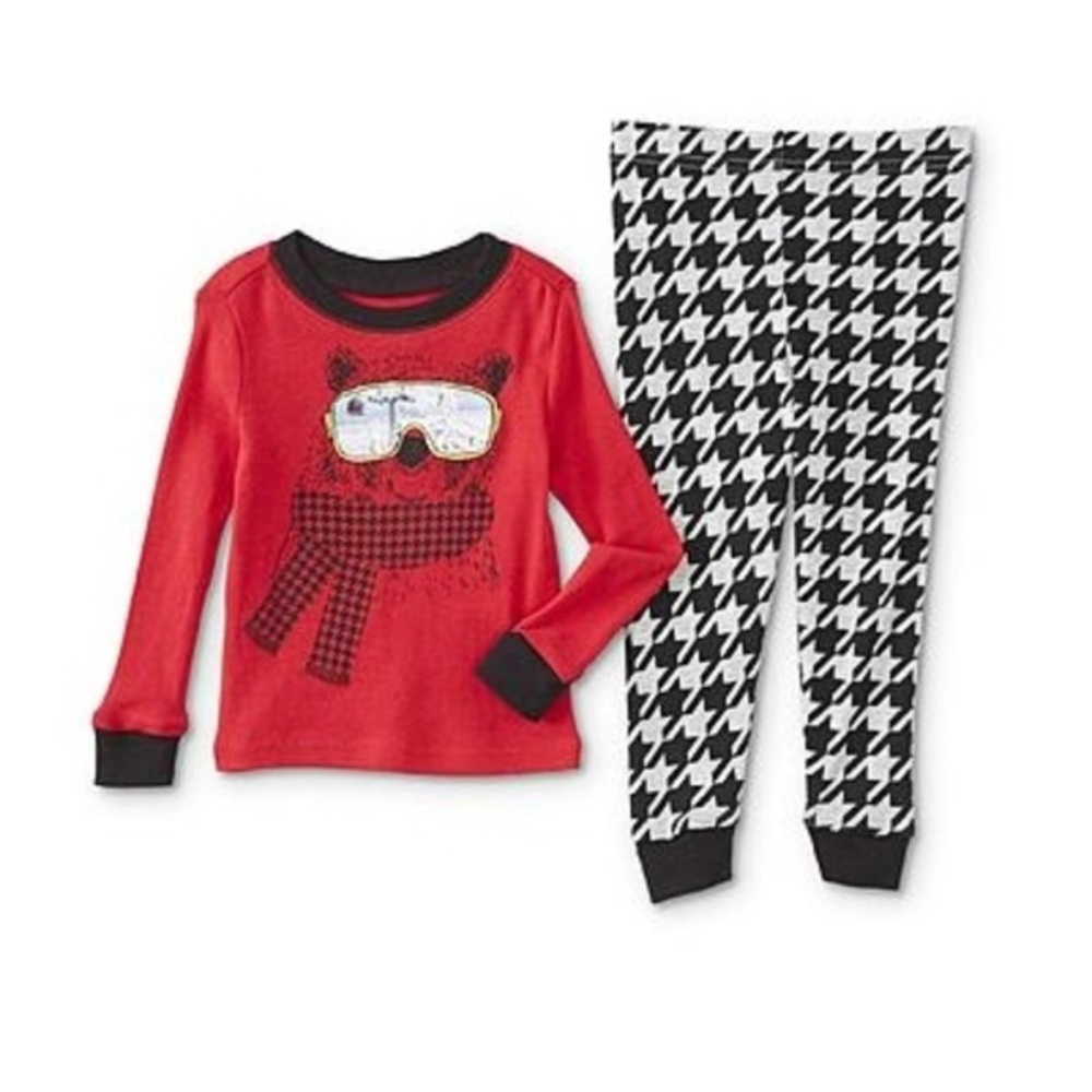 Wonderkids Boy's Pajama Set Red & Black